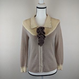 Anthropologie Field Flower Button Cardigan S